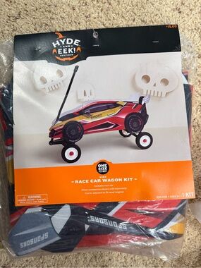 Hyde & EEK! Kids Race Car Wagon Kit - Red and Yellow